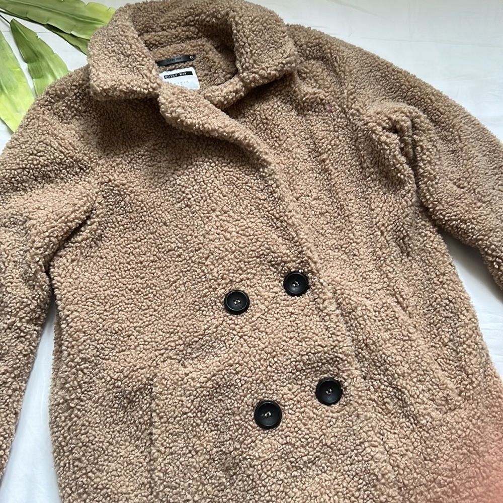 ⭐️NWT Noisy May Gabi Oversized Button-Down Teddy Jacket⭐️ - Picture 6 of 13